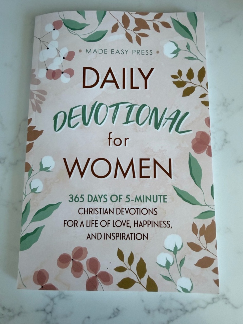 New Book Daily Devotional for Women - Pink Floral Cover